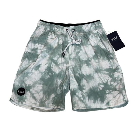NWT Bylt Premium Basics Active Lined Tie Dye 7" Shorts Men's Medium - Picture 1 of 9